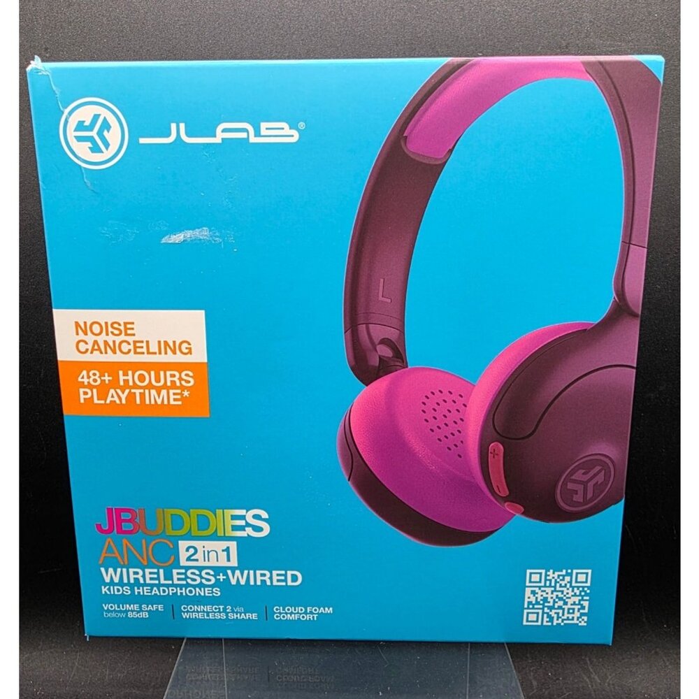 JLab JBuddies ANC 2-In-1 Kids Headphones Wireless + Wired Noise Canceling